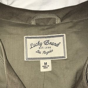 LUCKY BRAND LEATHER paneled jacket